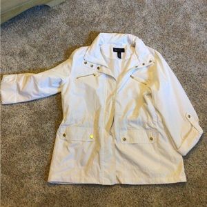 Ladies white unlined nylon jacket